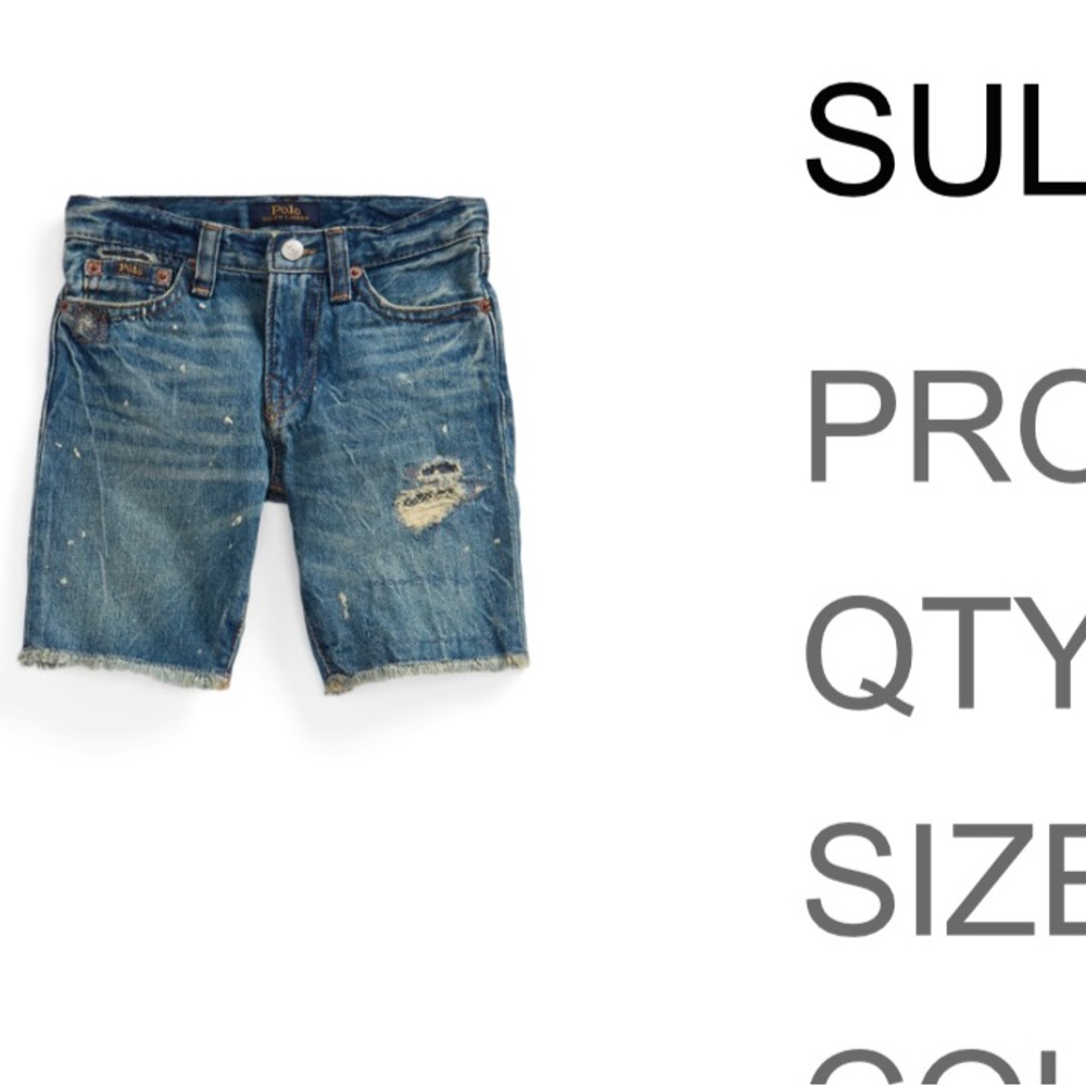 Ralph Lauren little boys shorts size 6 brand new